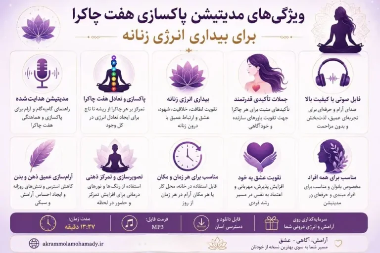 ویژگی های مدیتیشن پاکسازی هفت چاکرا