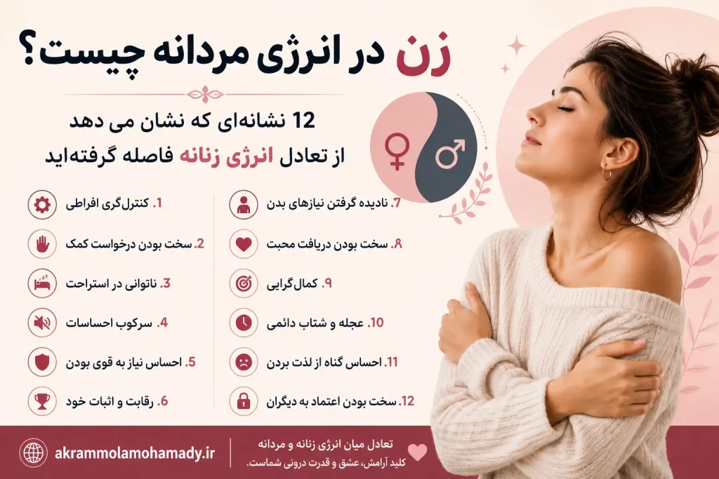 نشانه های زن در انرژی مردانه چیست